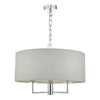 Jamelia 3 Light Pendant In Polished Chrome With Grey Shade