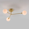 Alyssa IP44 Three Lamp G9 Semi Flush in Brass
