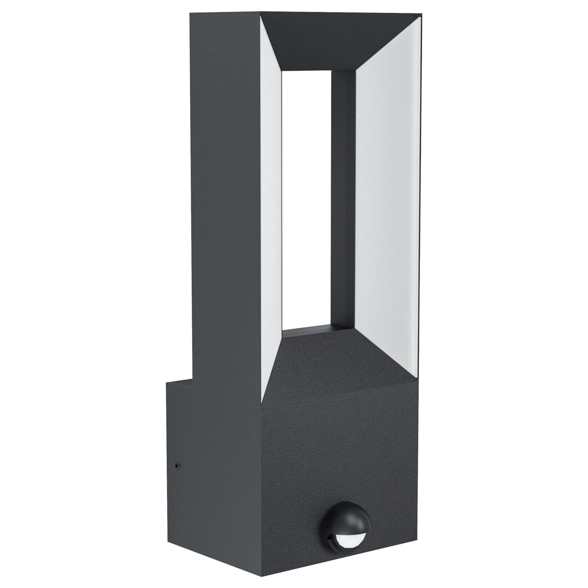 Riforano PIR IP44 LED Exterior Wall Light in Black