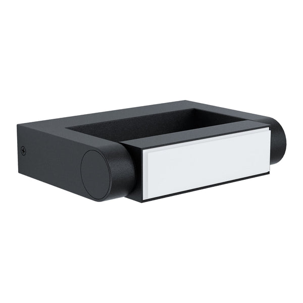 Brianza IP44 LED Exterior Wall Light in Black with Pivoting Head