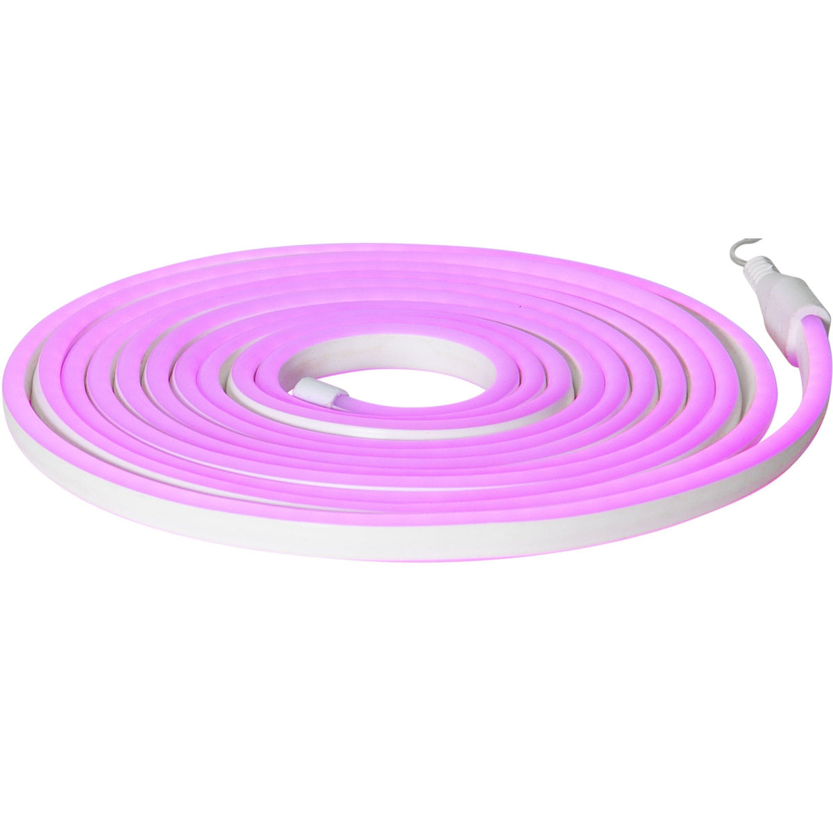 Flat Neon LED IP44 Flexible 5 Metre Strip Light in Pink