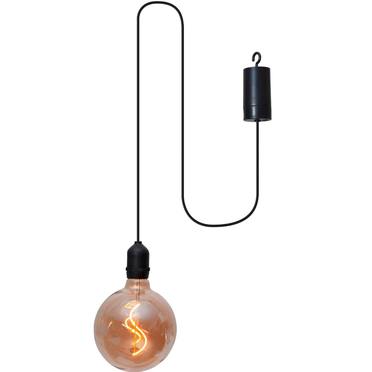 Vignanello Battery Operated IP44 Hanging Pendant with Amber LED Lamp
