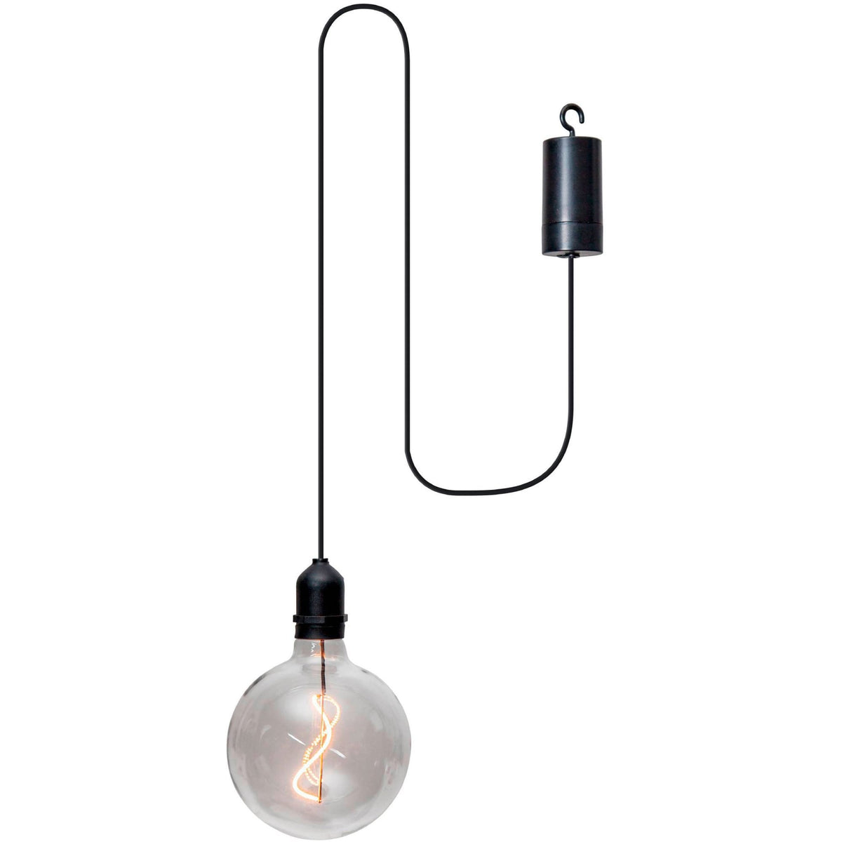 Vignanello Battery Operated IP44 Hanging Pendant with Transparent LED Lamp