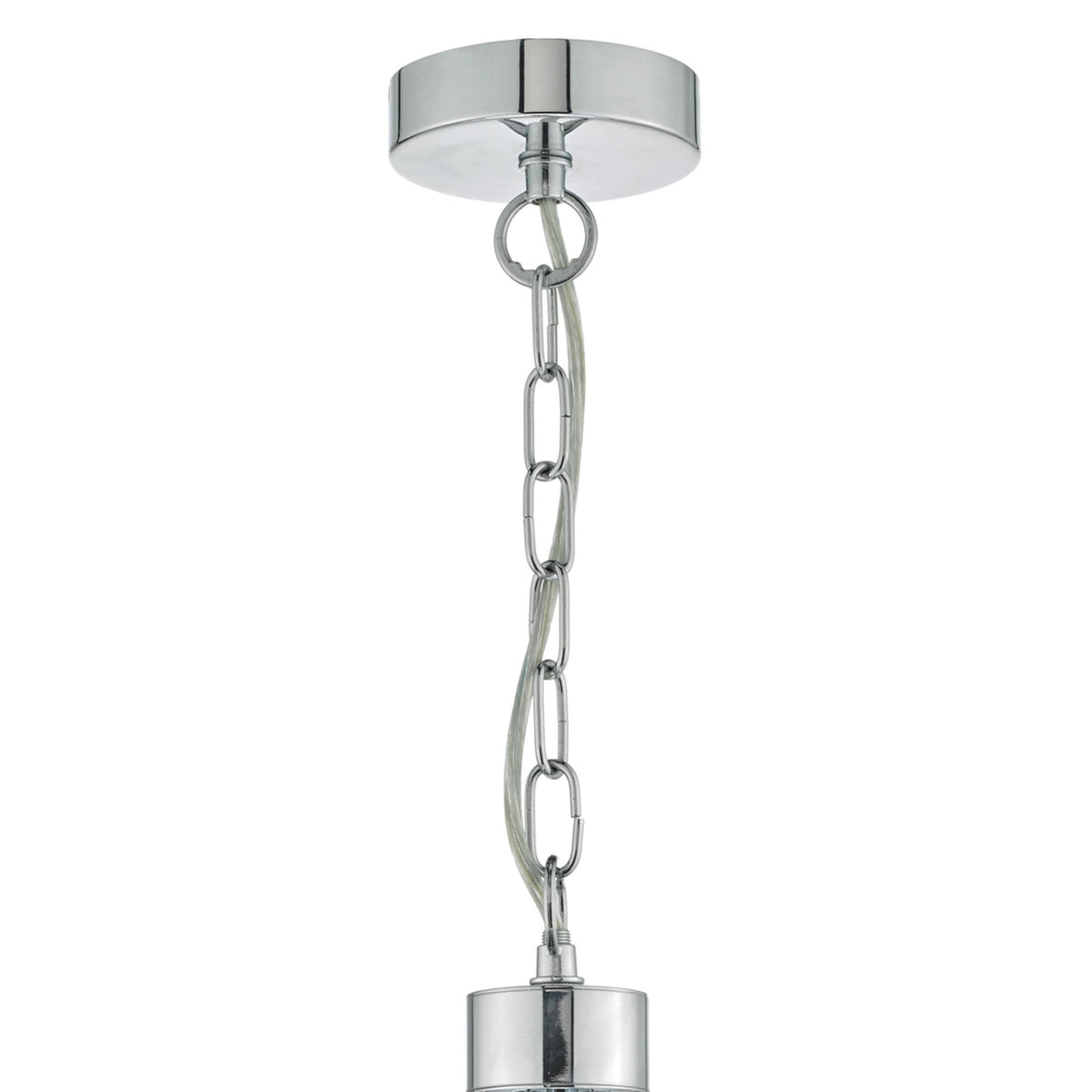 Lyon 5 Light Pendant In Polished Chrome With Crystal Detail