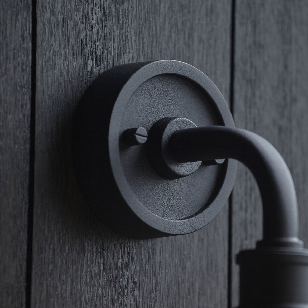 Chedington IP44 Industrial Wall Light in Matt Black