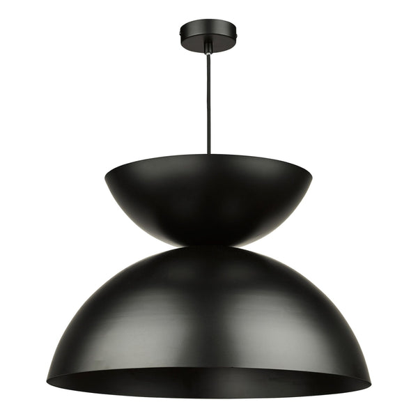 Riya Single Pendant in Matt Black