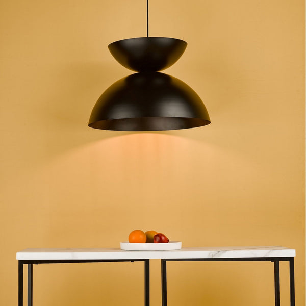 Riya Single Pendant in Matt Black