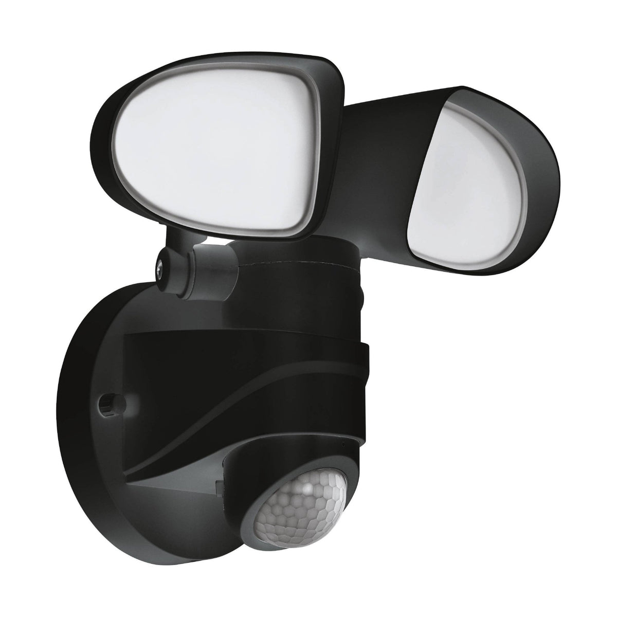 Pagino Twin LED PIR Sensor Outdoor Wall Light in Black