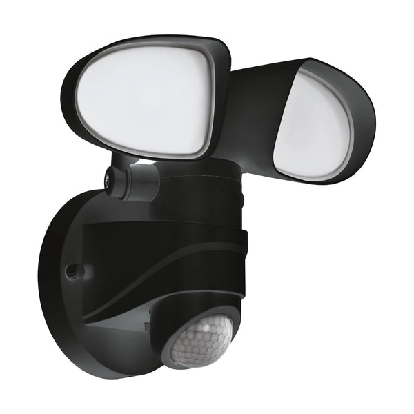 Pagino Twin LED PIR Sensor Outdoor Wall Light in Black
