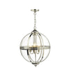 Vanessa 5 Light Pendant In Polished Nickel With Clear Glass