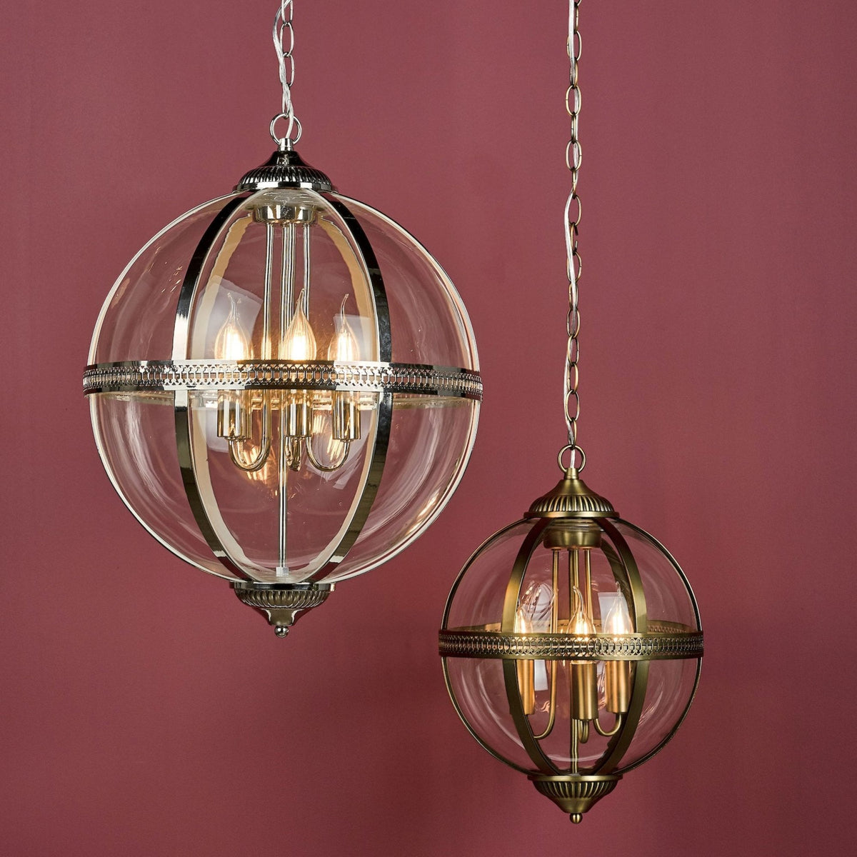 Vanessa 5 Light Pendant In Polished Nickel With Clear Glass