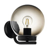 Taverna IP44 Dual Mount Wall Light in Black with Transparent Black Dome