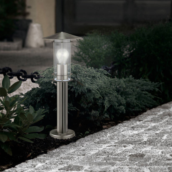 Lisio Outdoor IP44 Stainless Steel Pedestal Light