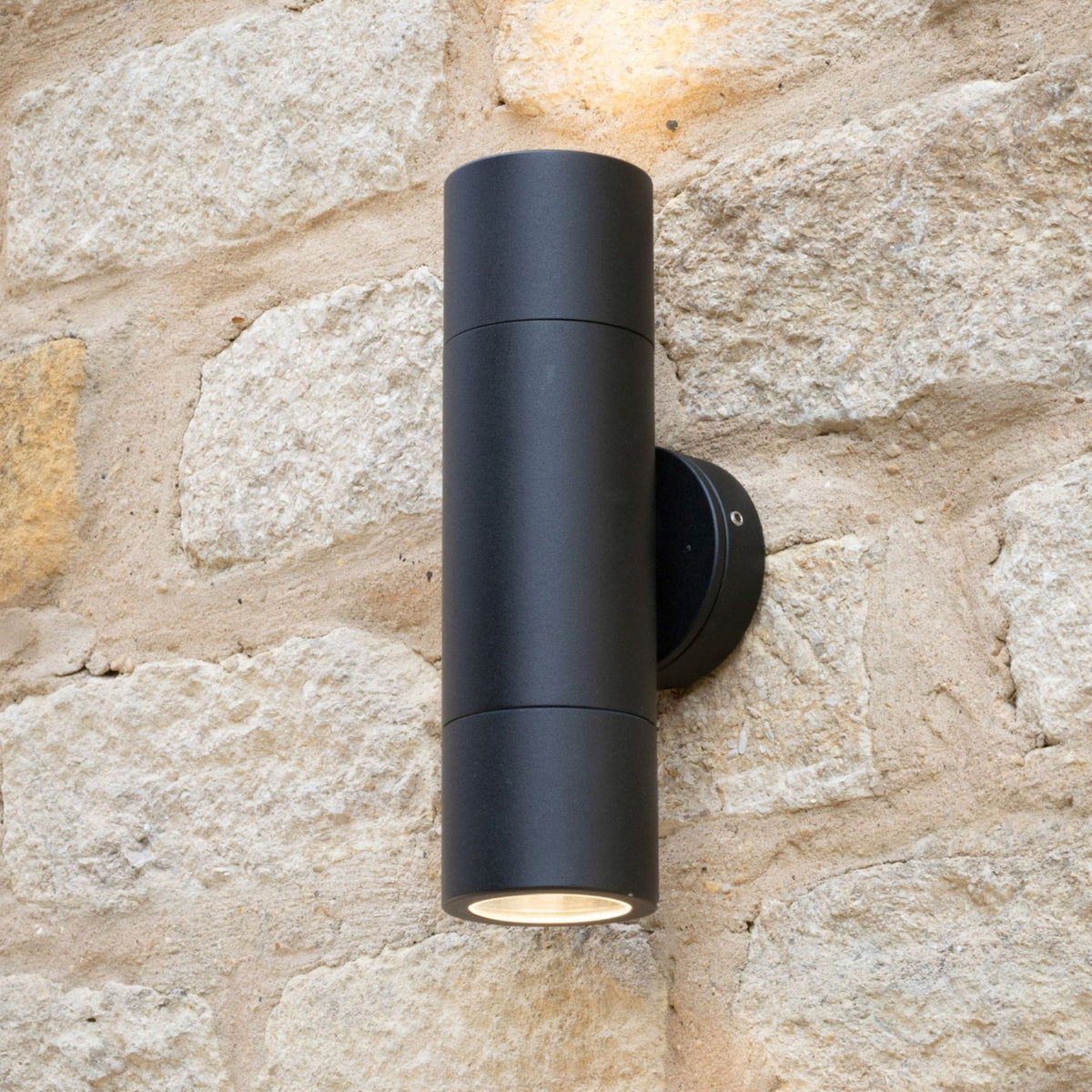 Ortega IP65 Exterior Twin Wall Light In Matt Black