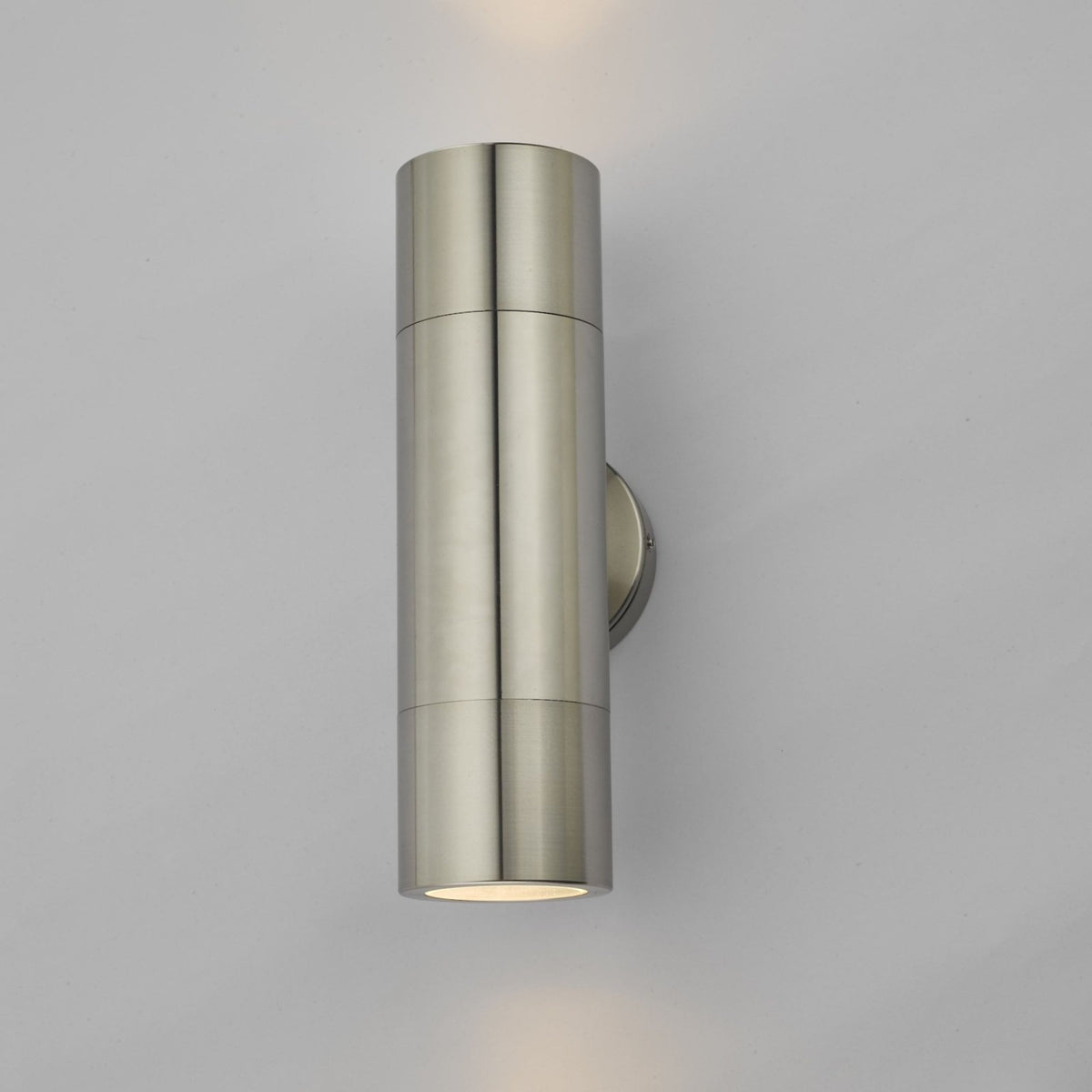Ortega IP65 Exterior Twin Wall Light In Brushed Aluminium