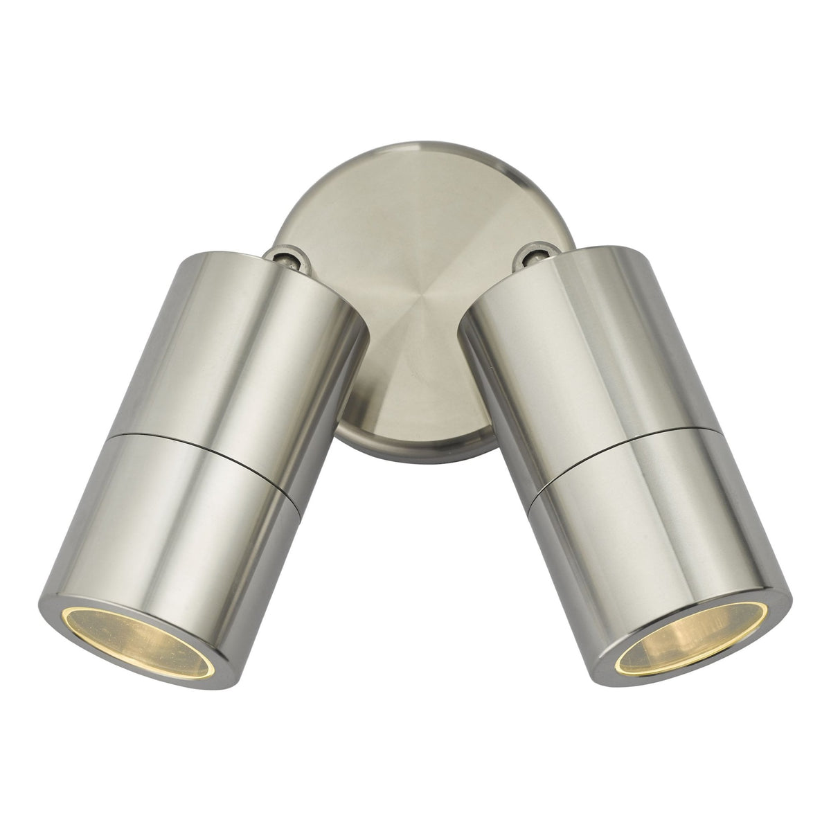 Ortega IP65 Exterior Twin Wall Spotlight In Brushed Aluminium