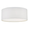 Cierro Small Semi-Flush Ceiling Light In Ivory With Frosted Diffuser