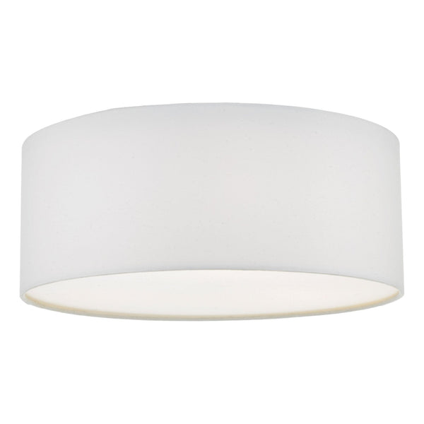 Cierro Small Semi-Flush Ceiling Light In Ivory With Frosted Diffuser