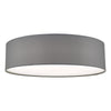 Cierro Medium Semi-Flush Ceiling Light In Grey With Frosted Diffuser