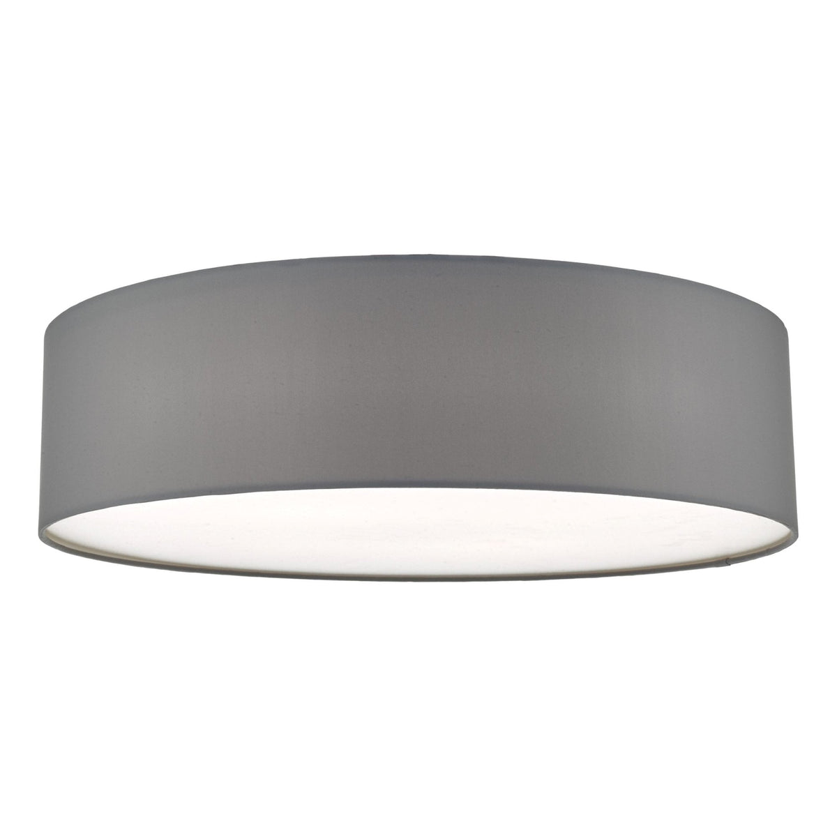 Cierro Medium Semi-Flush Ceiling Light In Grey With Frosted Diffuser