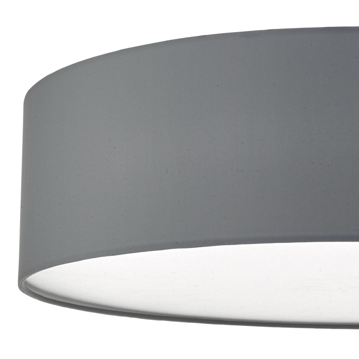 Cierro Medium Semi-Flush Ceiling Light In Grey With Frosted Diffuser