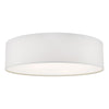 Cierro Medium Semi-Flush Ceiling Light In Ivory With Frosted Diffuser