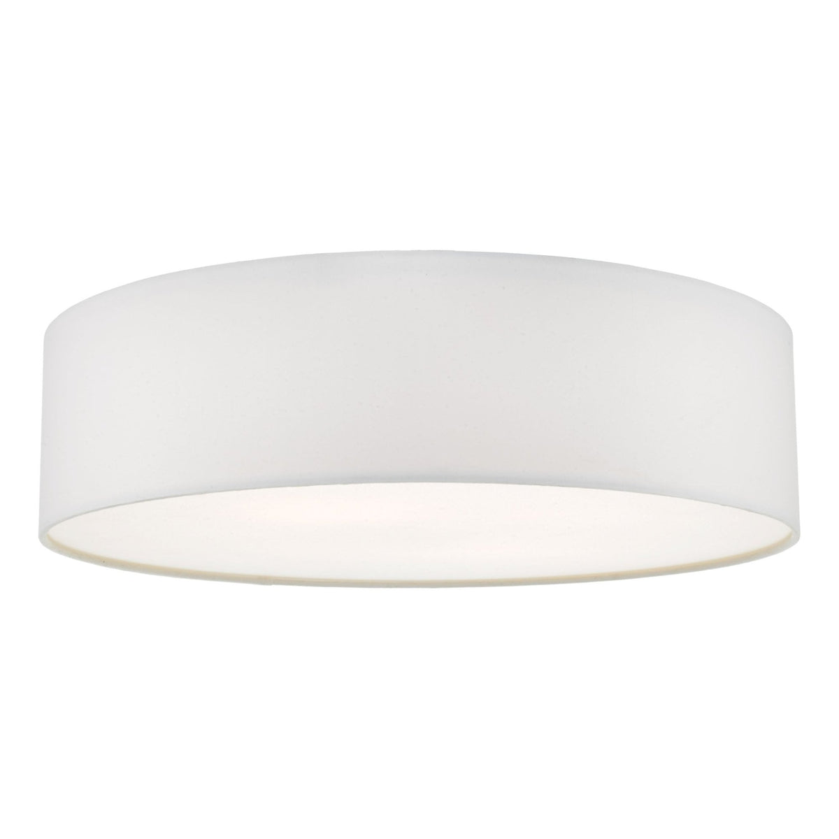 Cierro Medium Semi-Flush Ceiling Light In Ivory With Frosted Diffuser