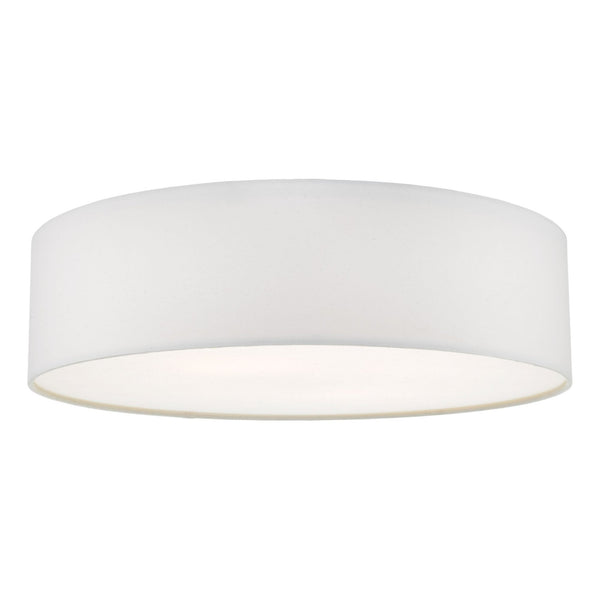 Cierro Medium Semi-Flush Ceiling Light In Ivory With Frosted Diffuser