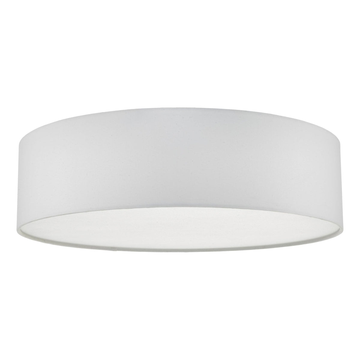 Cierro Medium Semi-Flush Ceiling Light In Ivory With Frosted Diffuser
