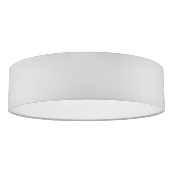 Cierro Medium Semi-Flush Ceiling Light In Ivory With Frosted Diffuser