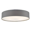 Cierro Large Semi-Flush Ceiling Light In Grey With Frosted Diffuser