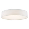 Cierro Large Semi-Flush Ceiling Light In Ivory With Frosted Diffuser