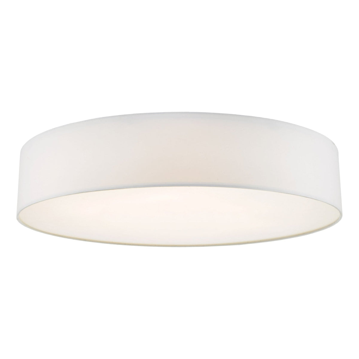 Cierro Large Semi-Flush Ceiling Light In Ivory With Frosted Diffuser