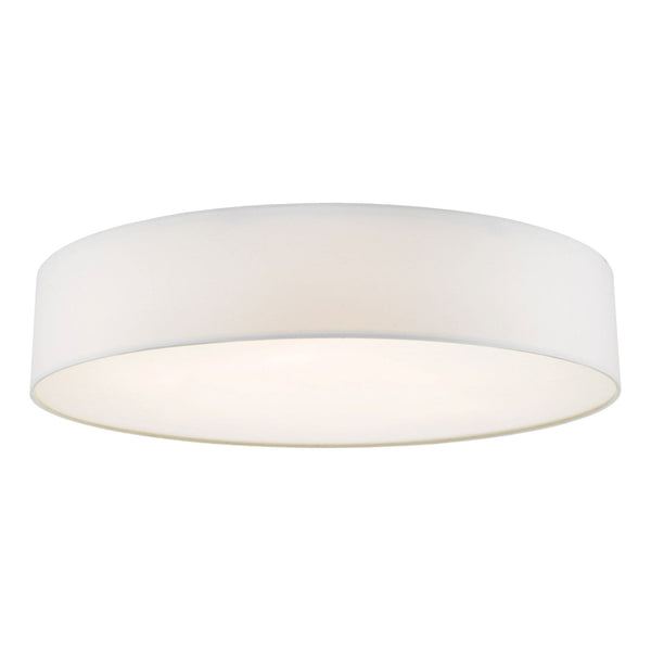 Cierro Large Semi-Flush Ceiling Light In Ivory With Frosted Diffuser