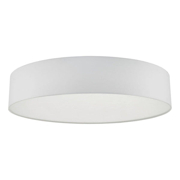 Cierro Large Semi-Flush Ceiling Light In Ivory With Frosted Diffuser