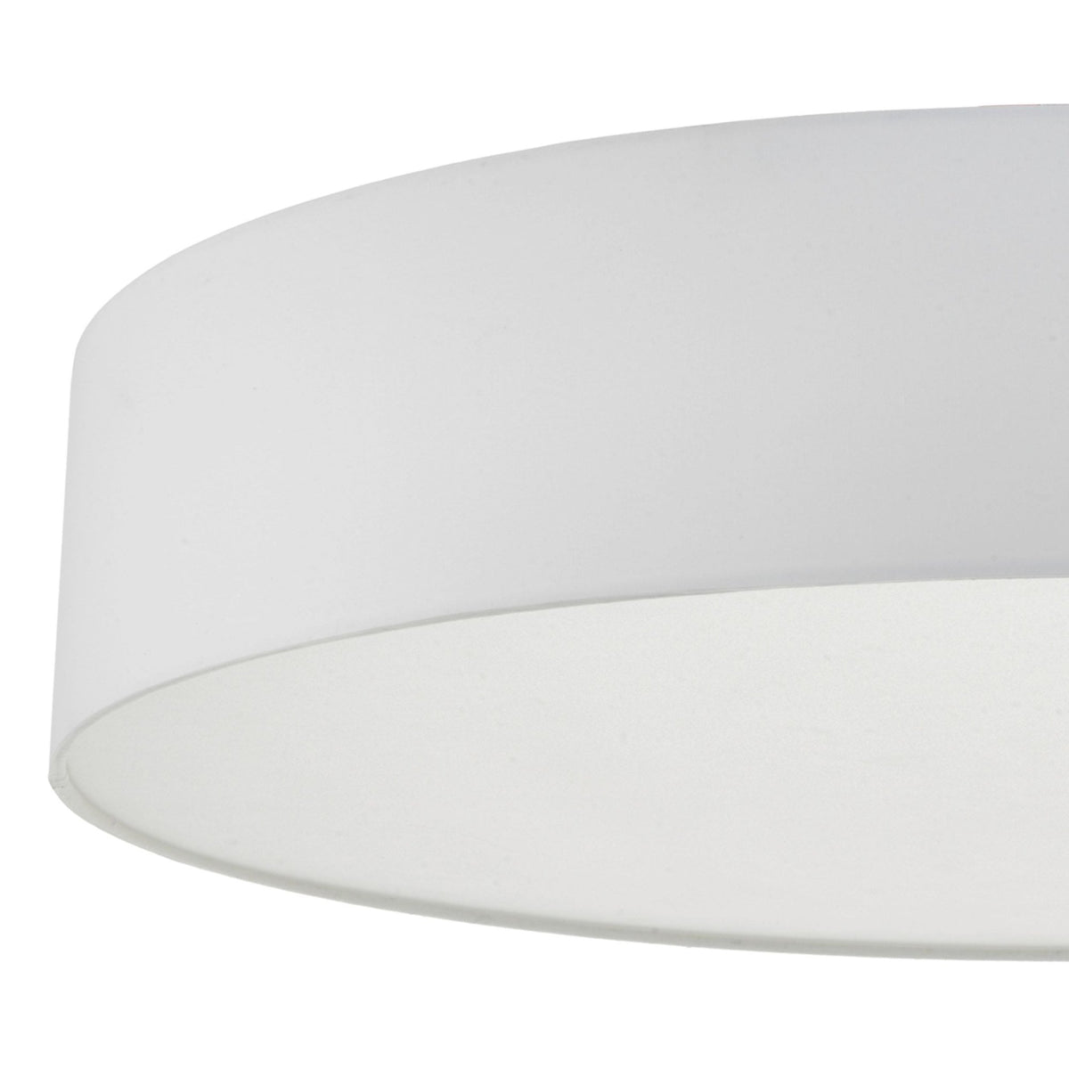Cierro Large Semi-Flush Ceiling Light In Ivory With Frosted Diffuser