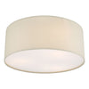 Cierro Small Taupe Semi-Flush Ceiling Light with Frosted Diffuser