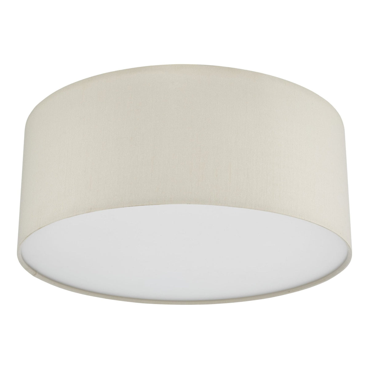 Cierro Small Taupe Semi-Flush Ceiling Light with Frosted Diffuser