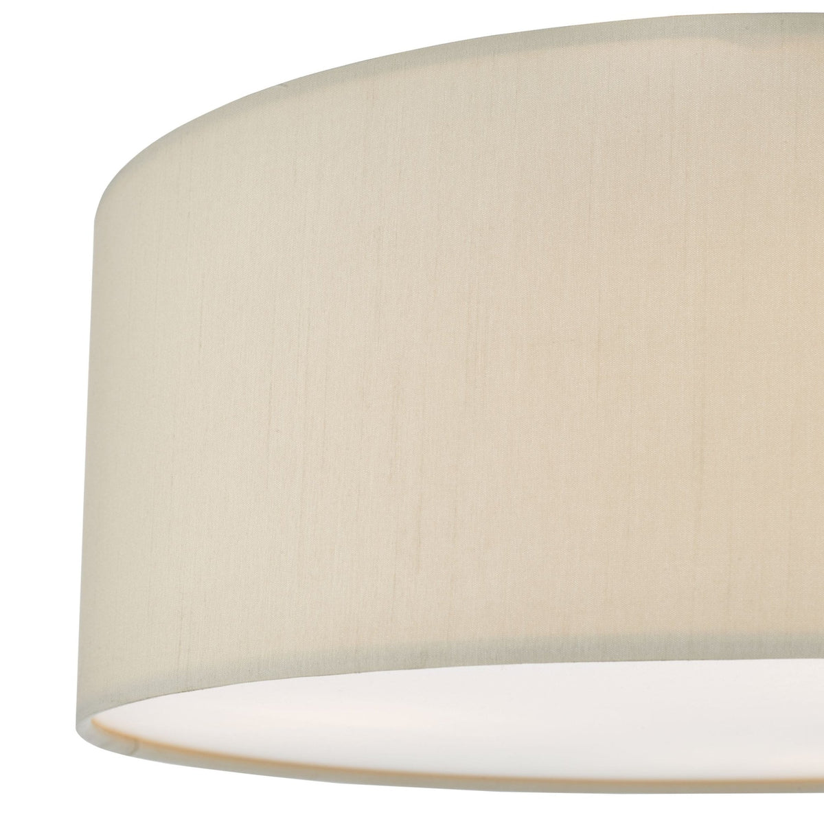 Cierro Small Taupe Semi-Flush Ceiling Light with Frosted Diffuser