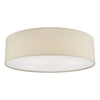 Cierro Medium Semi-Flush Ceiling Light In Taupe With Frosted Diffuser