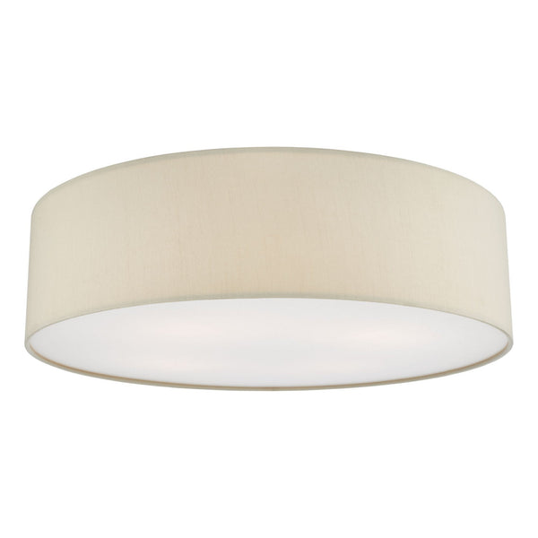 Cierro Medium Semi-Flush Ceiling Light In Taupe With Frosted Diffuser