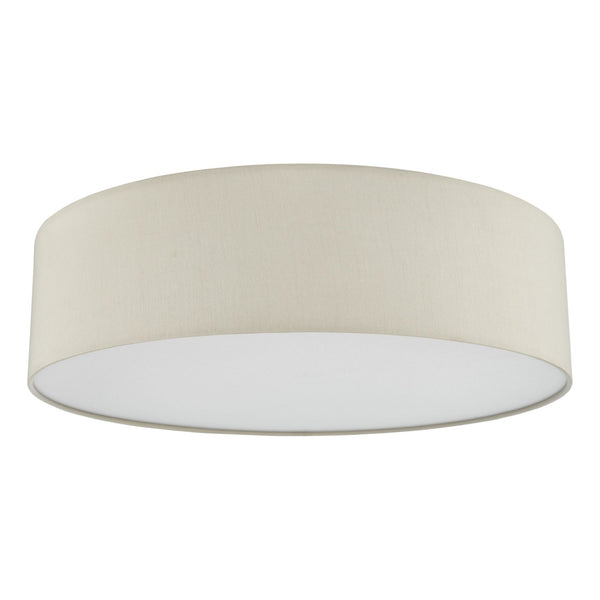 Cierro Medium Semi-Flush Ceiling Light In Taupe With Frosted Diffuser