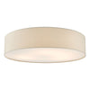 Cierro Large Semi-Flush Ceiling Light In Taupe With Frosted Diffuser