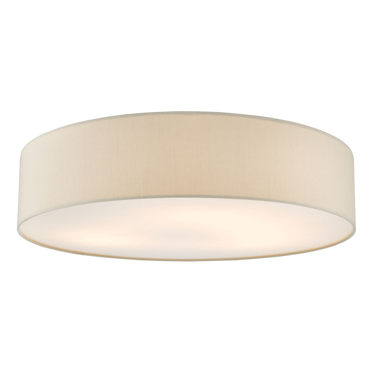Cierro Large Semi-Flush Ceiling Light In Taupe With Frosted Diffuser