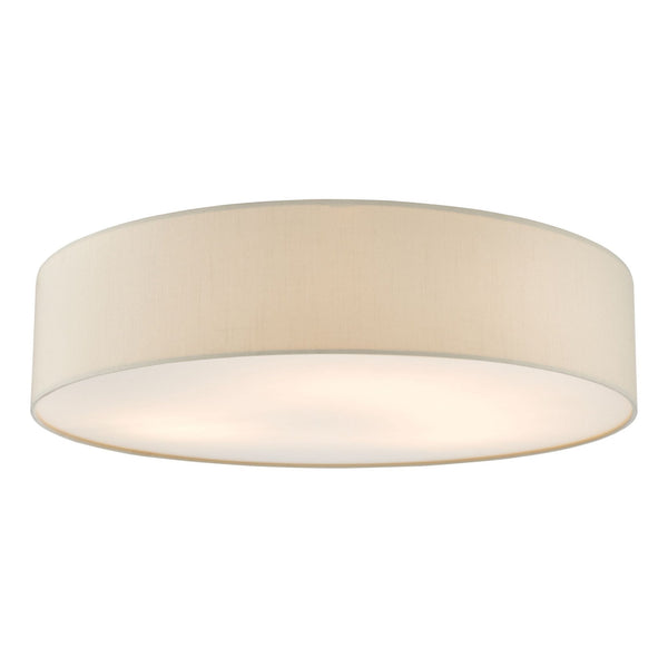 Cierro Large Semi-Flush Ceiling Light In Taupe With Frosted Diffuser