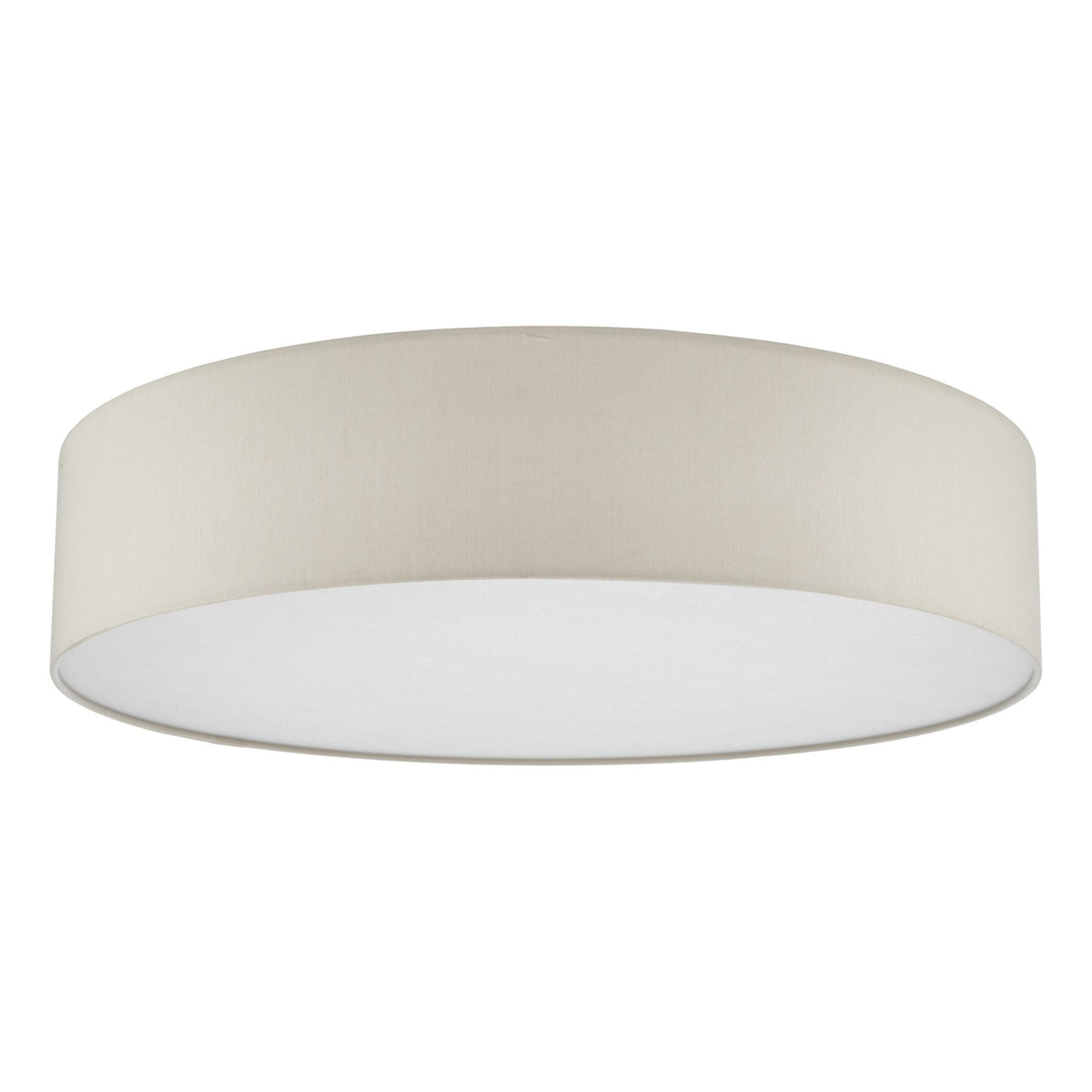 Cierro Large Semi-Flush Ceiling Light In Taupe With Frosted Diffuser