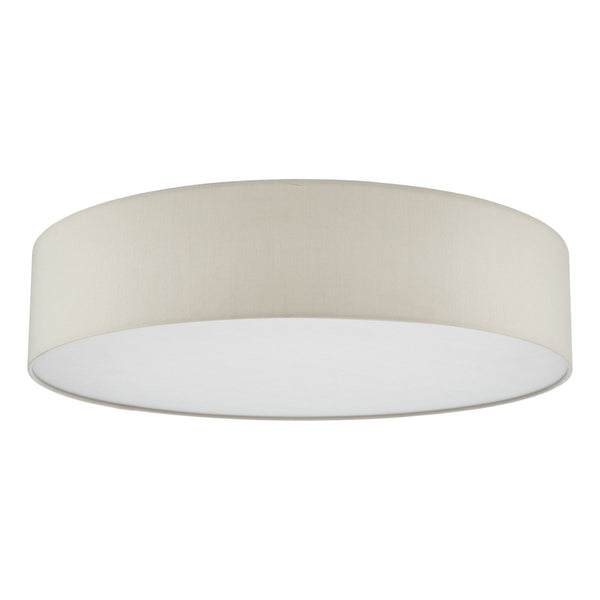 Cierro Large Semi-Flush Ceiling Light In Taupe With Frosted Diffuser