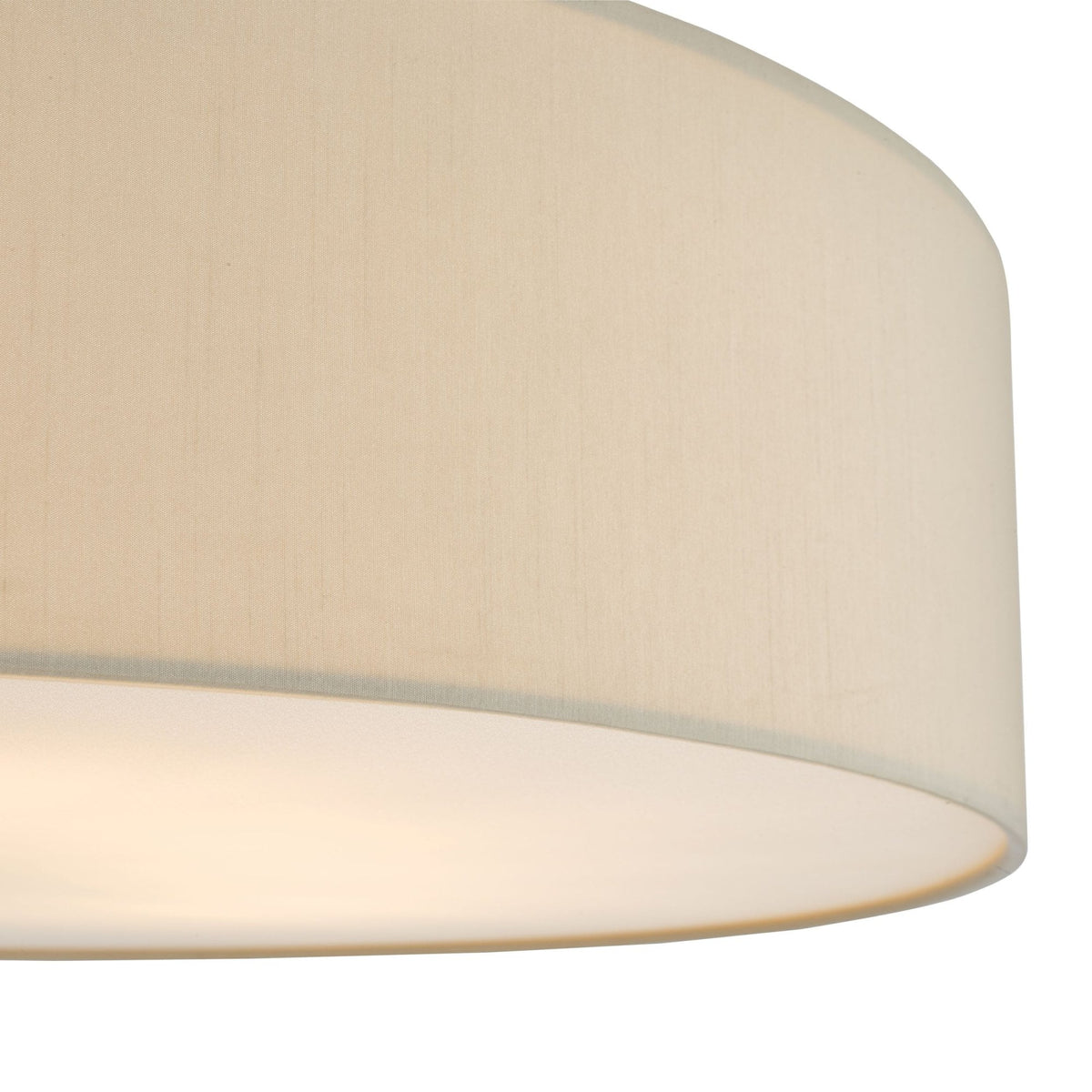 Cierro Large Semi-Flush Ceiling Light In Taupe With Frosted Diffuser