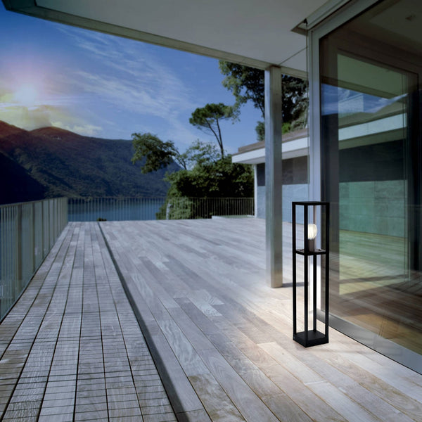 Cascinetta IP54 Exterior Floor Light in Black