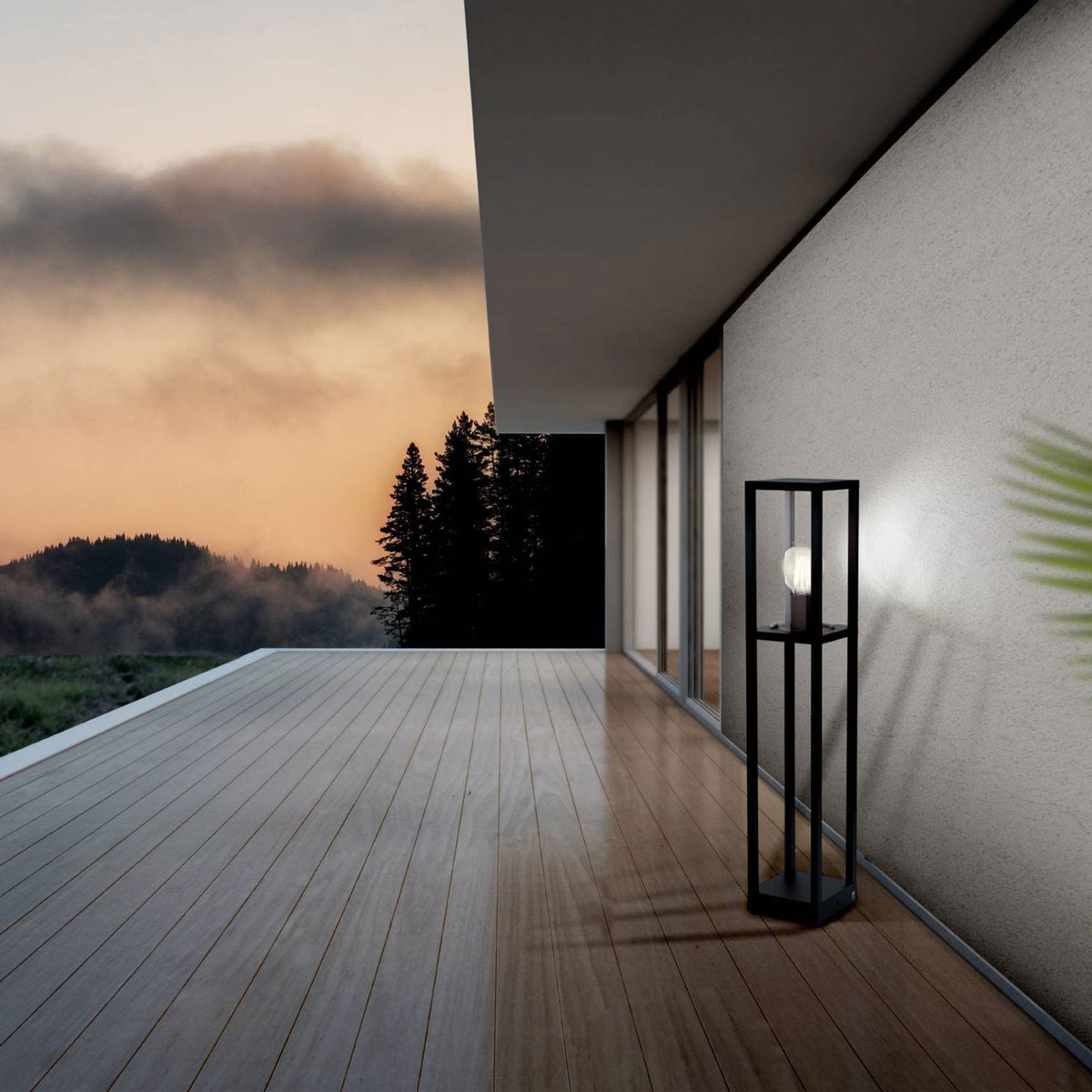 Cascinetta IP54 Exterior Floor Light in Black